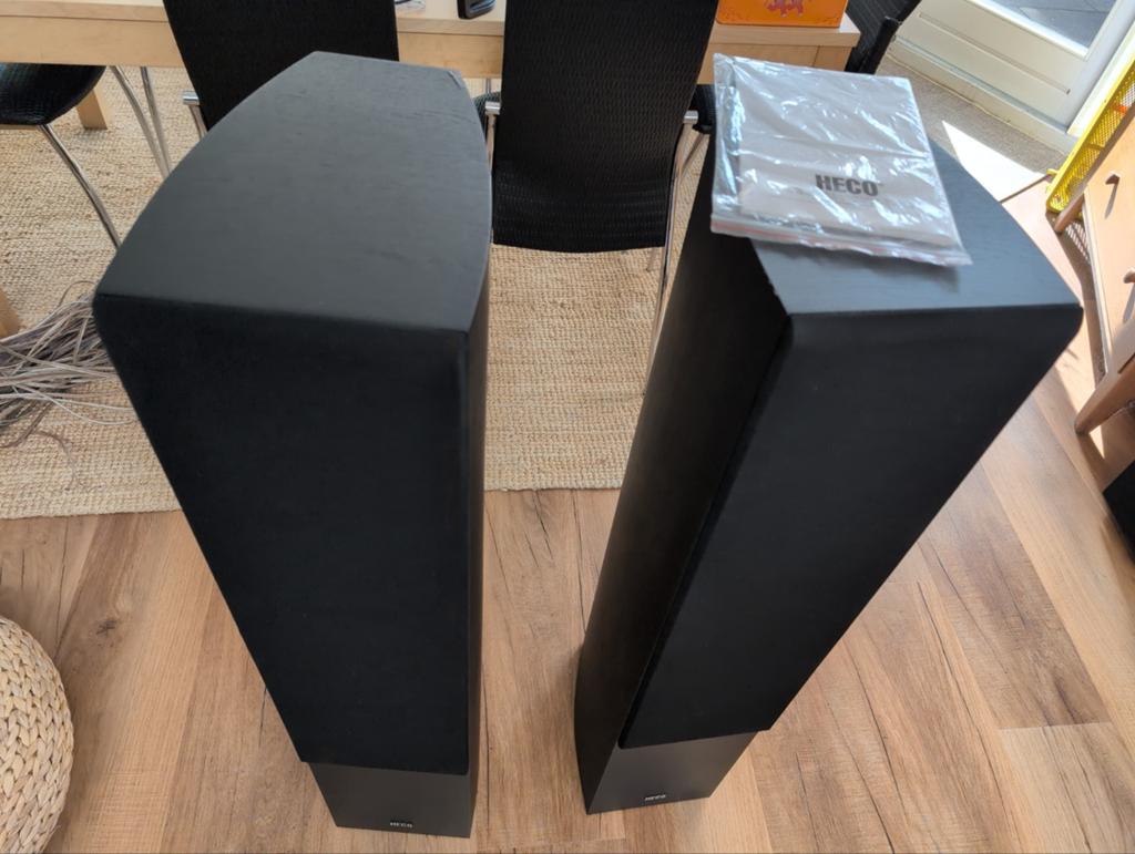 Heco Victa 701 Vloerstaande Luidsprekers - Zwart, Audio, Tv en Foto, Luidsprekers, Zo goed als nieuw, 120 watt of meer, Front, Rear of Stereo speakers