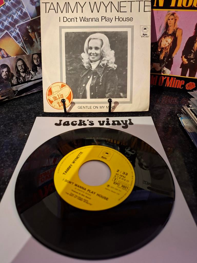 Tammy Wynette - I Don't Wanna Play House (Single)1976, Fotohoes, Ophalen of Verzenden, Gebruikt, 7 inch