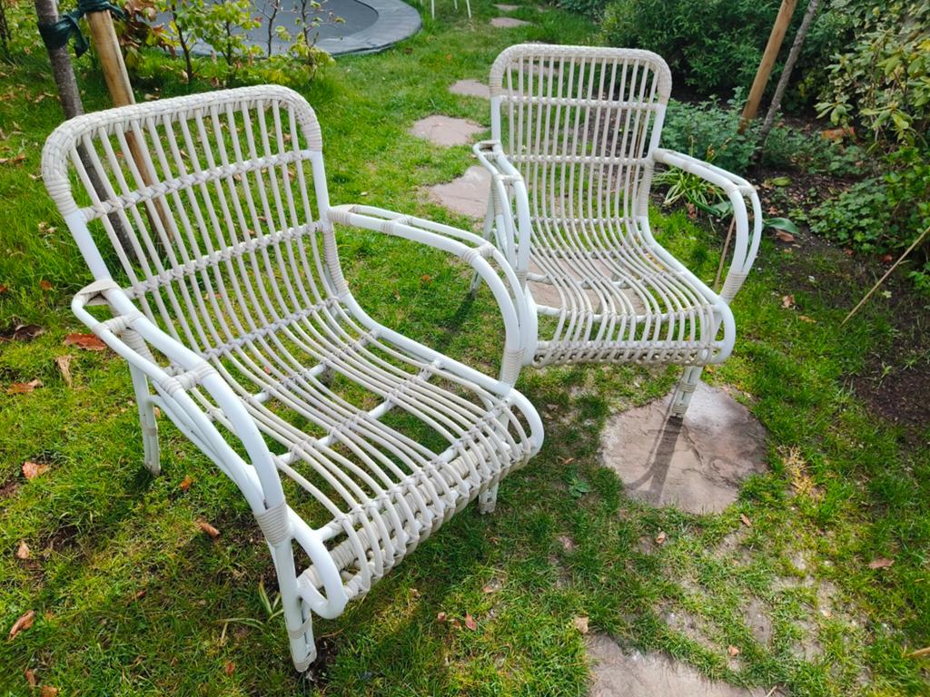 Tuinstoelen 2 stuks, Ophalen, Gebruikt, Kunststof