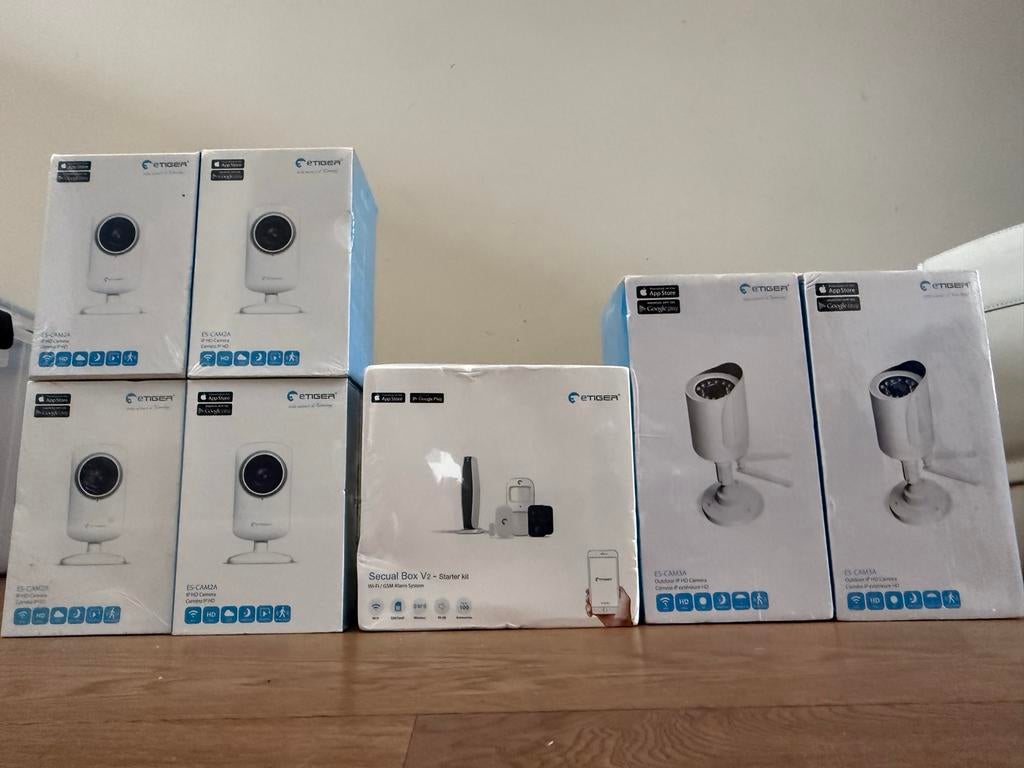 eTiger IP HD Camera's en Secual Box V2 Starter Kit, Ophalen of Verzenden, Nieuw, Binnencamera