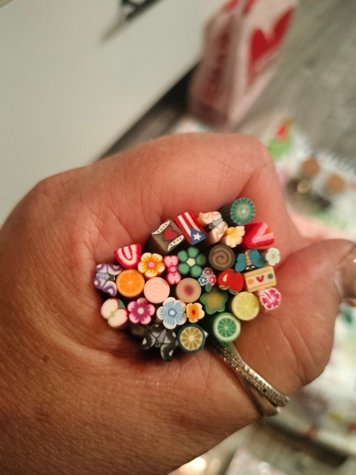 Fimo klei staafjes voor nail art/decoratie, Ophalen of Verzenden, Zo goed als nieuw, Handen en Nagels, Toebehoren