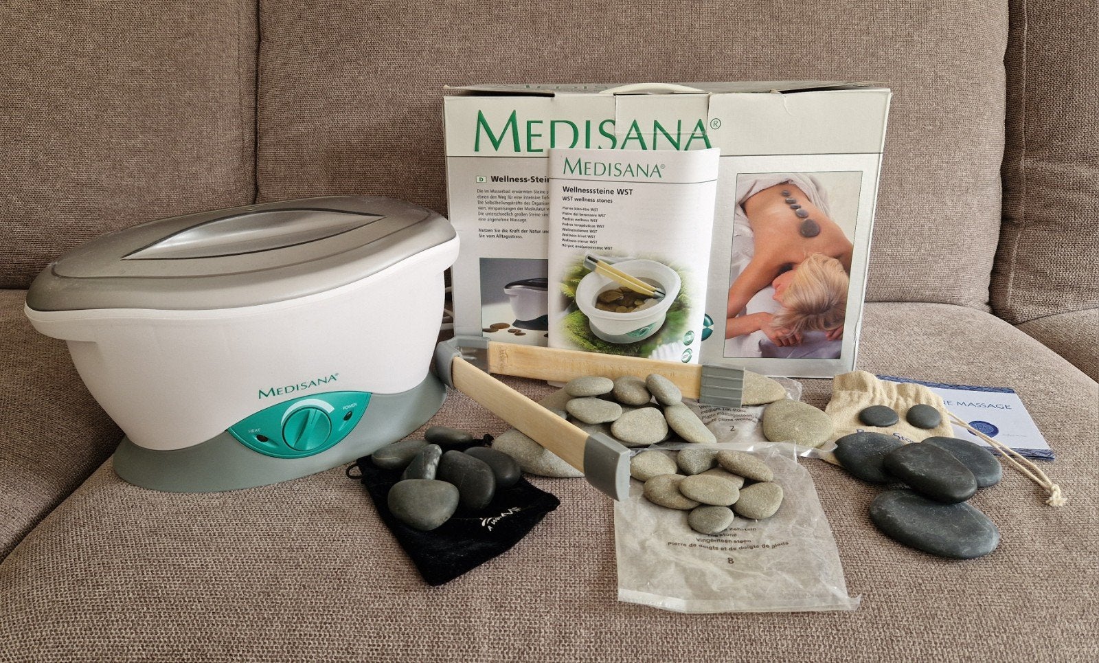 Medisana Wellness-Steine WST Hotstone Massage Set, Ophalen of Verzenden, Zo goed als nieuw, Hotstone