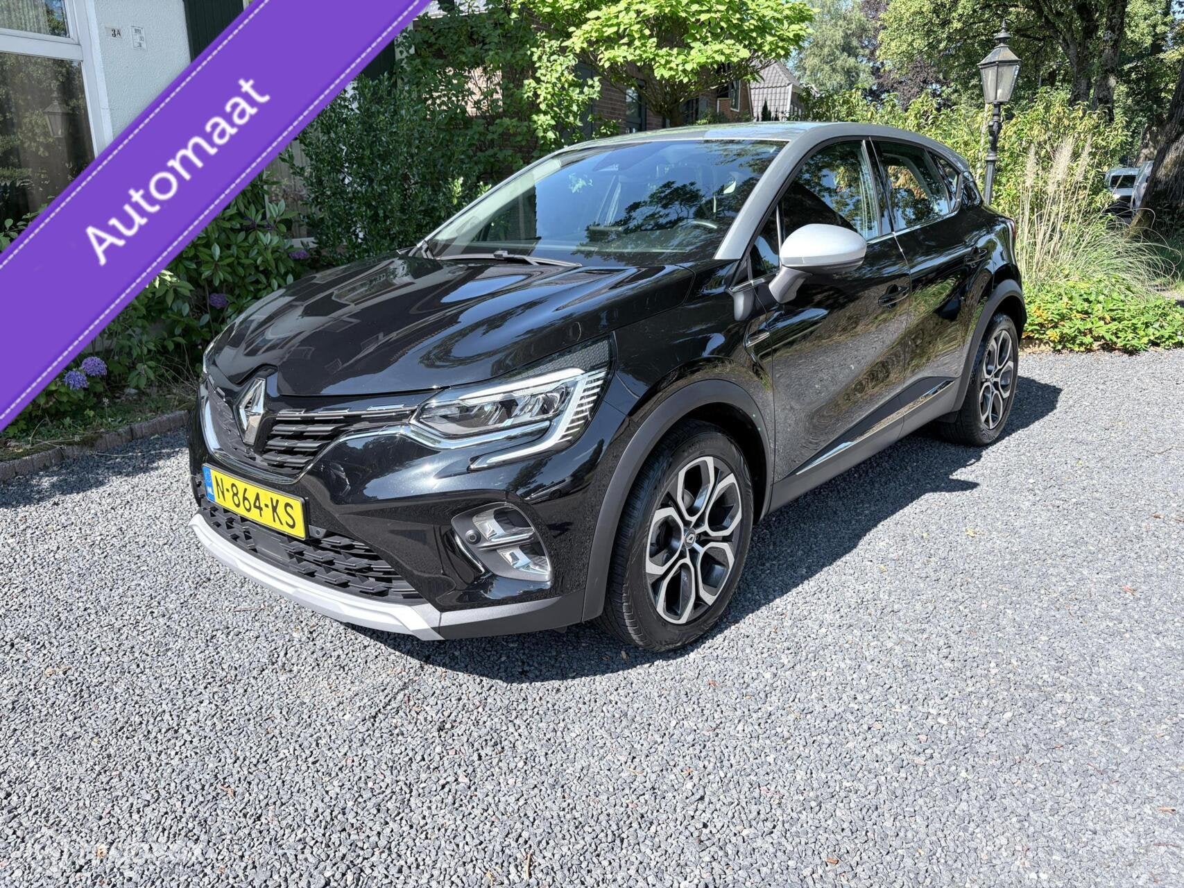Renault Captur 1.3 TCe Intens | AUT | NAVI | 360 CAMERA |, Gebruikt, 4 cilinders, Leder en Stof, Zwart