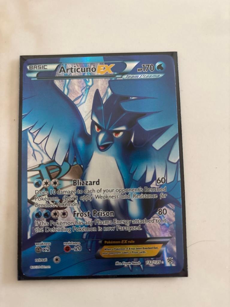 Articuno EX Pokémon Kaart - Team Plasma 132/135, Ophalen of Verzenden, Zo goed als nieuw, Losse kaart