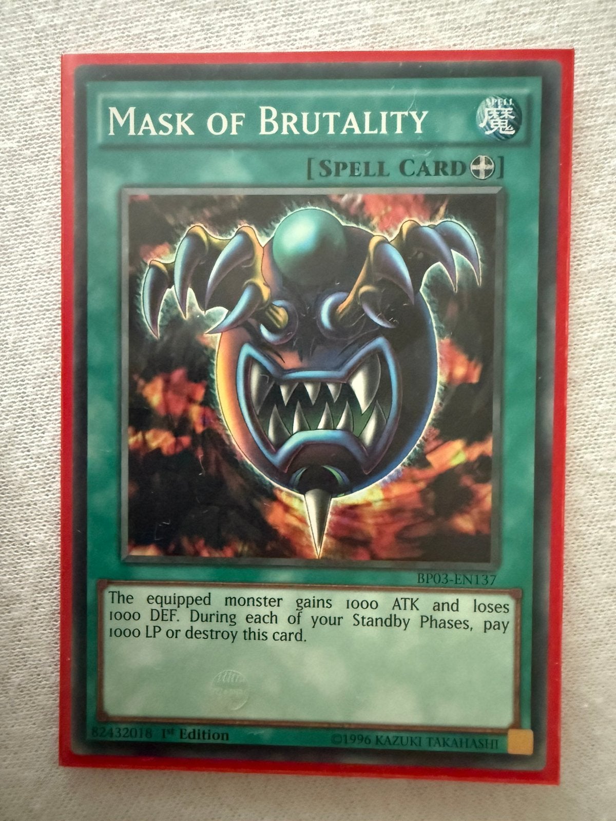 Mask of Brutality yugioh Shatterfoil, Verzenden, Nieuw, Losse kaart, Foil