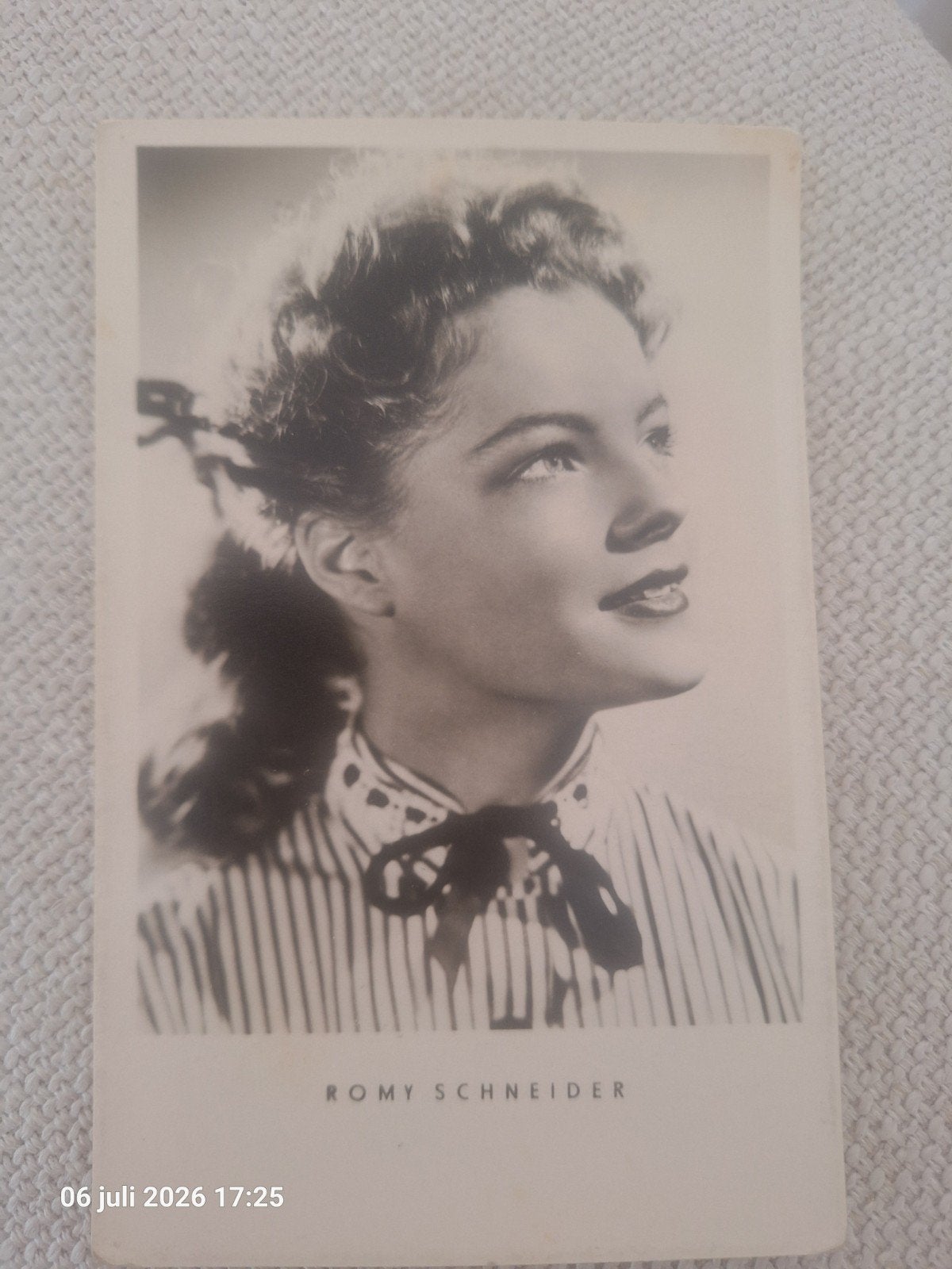Romy Schneider kaart, Ophalen of Verzenden, Zo goed als nieuw, Film, Foto of Kaart