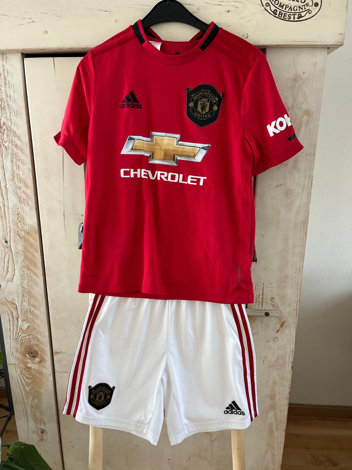 Manchester United Thuisshirt en Broekje maat 176, Maat XS of kleiner, Ophalen of Verzenden, Zo goed als nieuw, Set