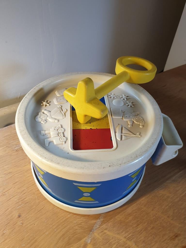 (T) Vintage Fisher-Price xylofoon. Trommel. 1976. Nr. 421., Ophalen of Verzenden, Gebruikt, Met geluid