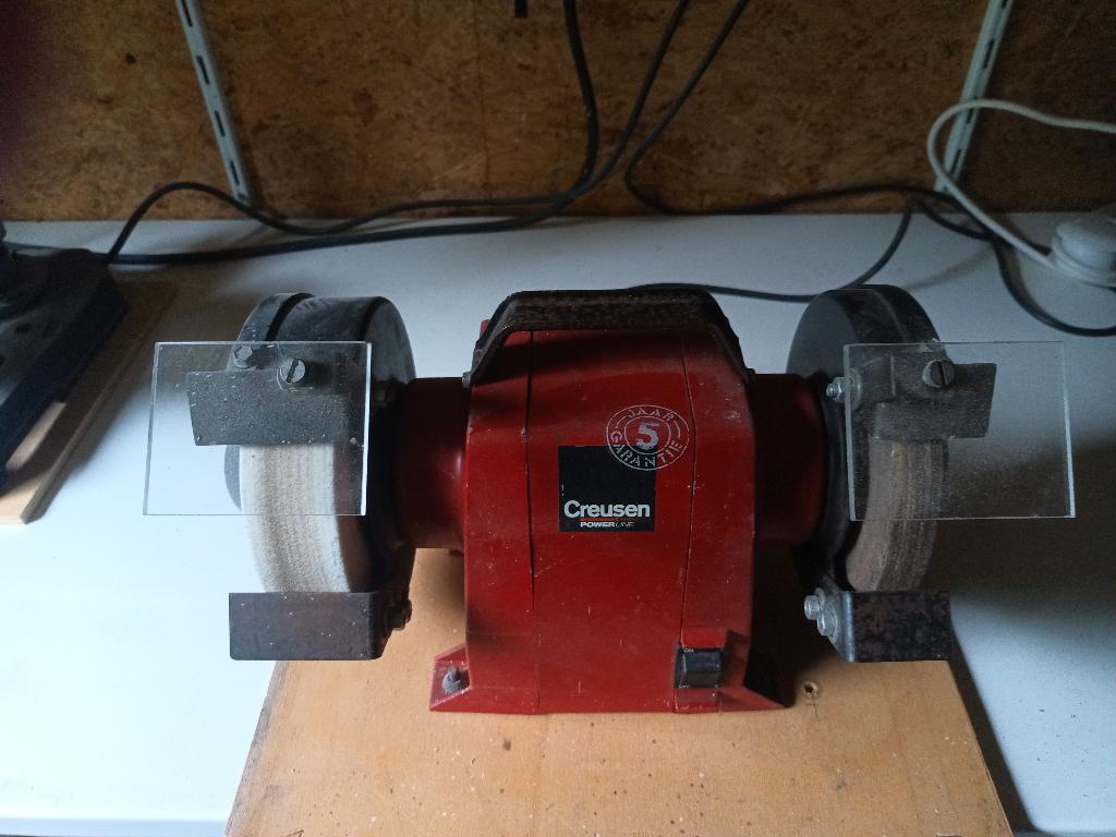 Creusen werkbank slijpmachine, Doe-het-zelf en Verbouw, Ophalen, Gebruikt, Minder dan 700 watt, Werkbankslijpmachine