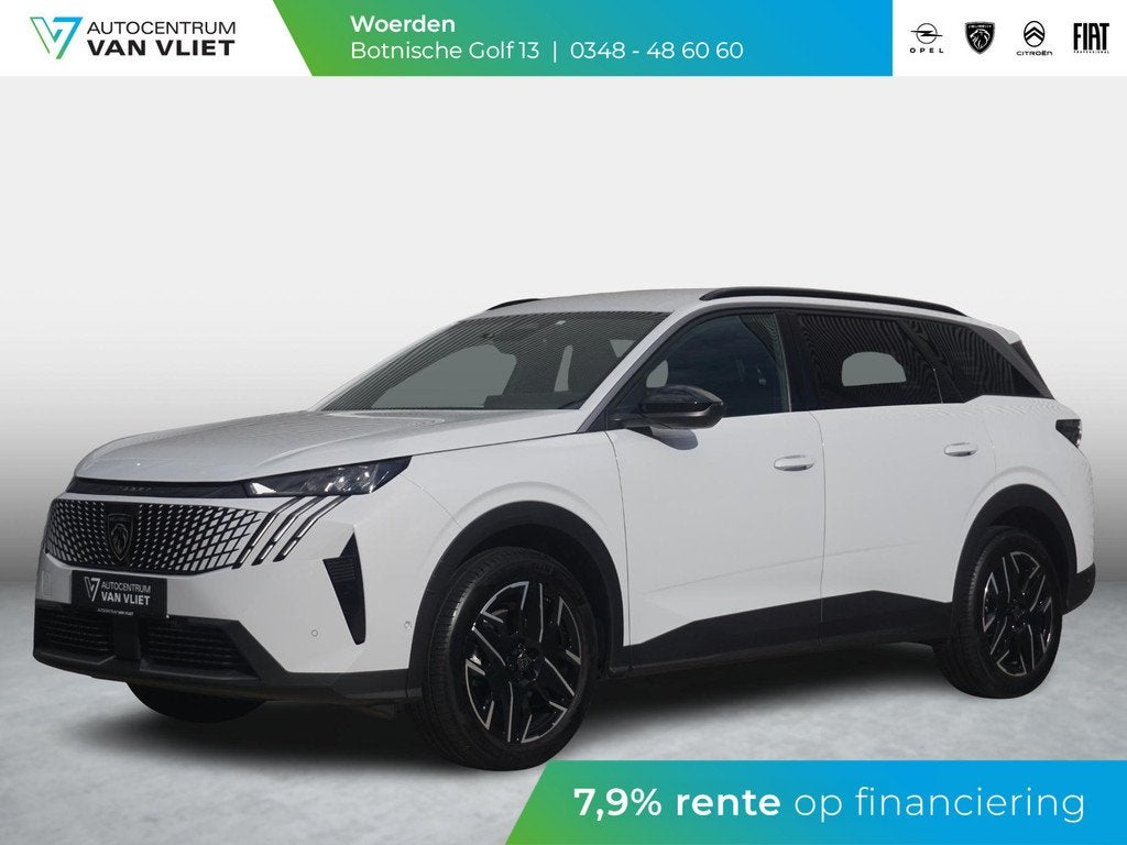 Peugeot 5008 1.2 Hybrid 136 Allure 7p | 7 ZITPLAATSEN | AUTO, Auto's, Peugeot, Gebruikt, 1199 cc, Wit, Origineel Nederlands