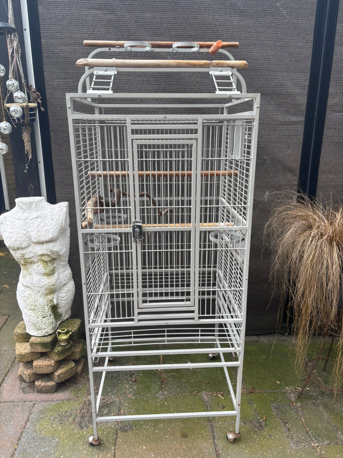 Papegaaienkooi, Dieren en Toebehoren, Vogels | Hokken en Kooien, Ophalen, Zo goed als nieuw, Metaal, Vogelkooi