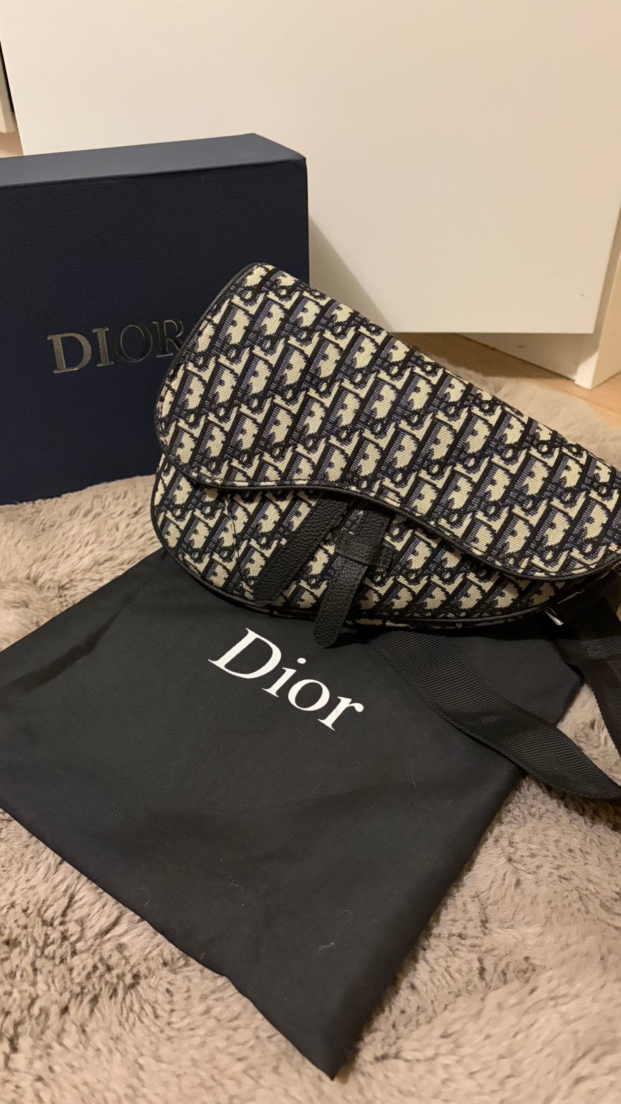 Dior Saddle Bag Heren, Sieraden, Tassen en Uiterlijk, Tassen | Schoudertassen, Ophalen, Nieuw, Grijs