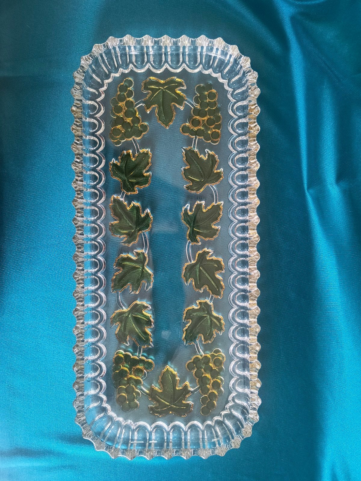 Walther Glas Wellington cakeschaal druiven/bladeren, Antiek en Kunst, Ophalen of Verzenden