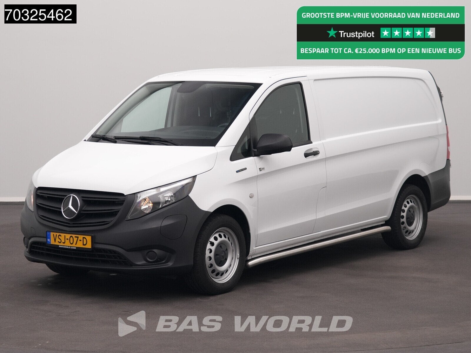 Mercedes eVito 112 112 Elektrisch 66kWh 256km WLTP L2H1 Airc, Auto's, Bestelauto's, Automaat, Stof, Gebruikt, 116 pk