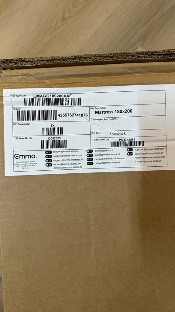 180x200 EMMA SLEEP 27CM | MATRAS ORIGINAL ELITE | AIRGRID, Ophalen, 180 cm, Stof, Nieuw