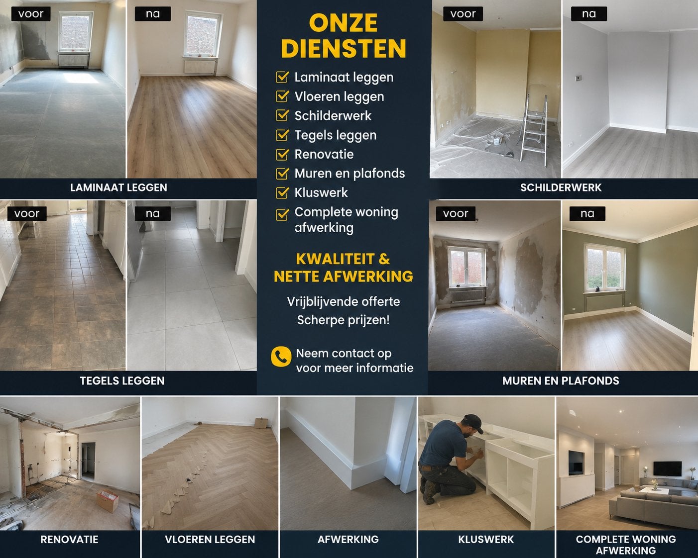 Klussen laminaat schilderen etc …..