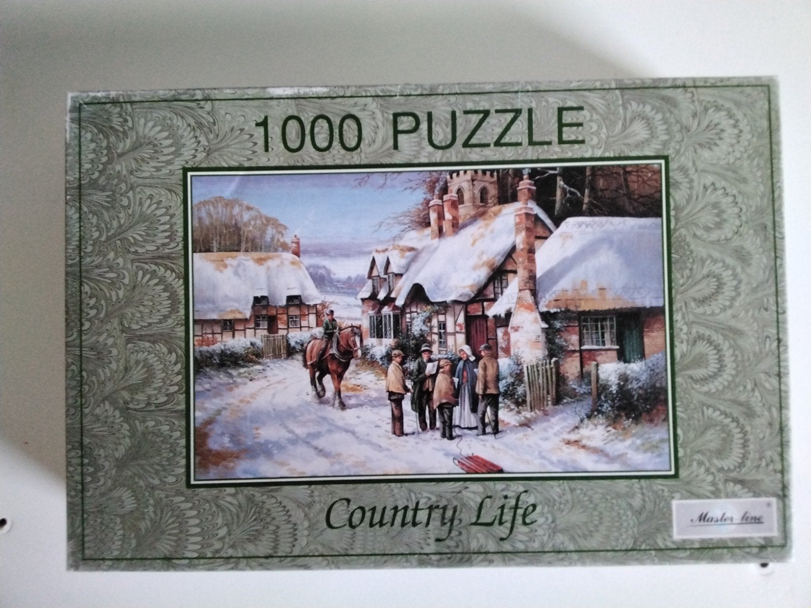 Master Line 1000 stukjes Country Life winterpuzzel, Hobby en Vrije tijd, Denksport en Puzzels, Ophalen of Verzenden, 500 t/m 1500 stukjes