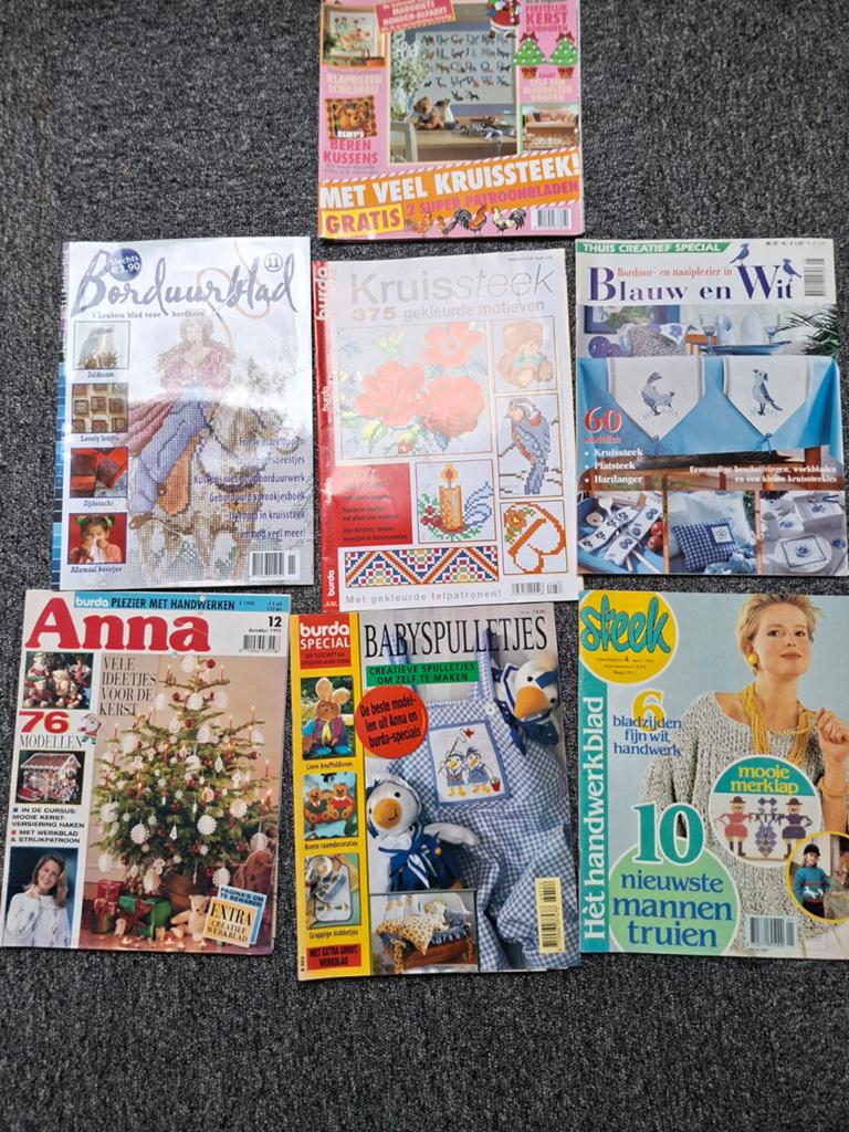 Borduurbladen en patronen - Diverse tijdschriften, Ophalen of Verzenden, Patroon