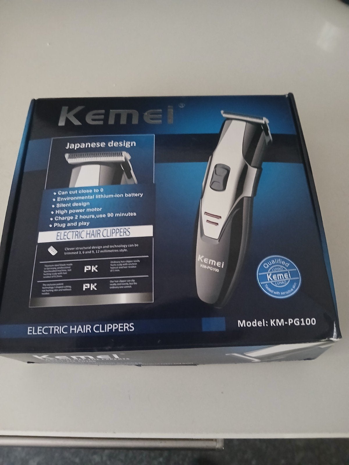 Kemei KM-PG100 Elektrische Tondeuse - Zo goed als nieuw, Ophalen of Verzenden, Zo goed als nieuw, Scheren en Epileren