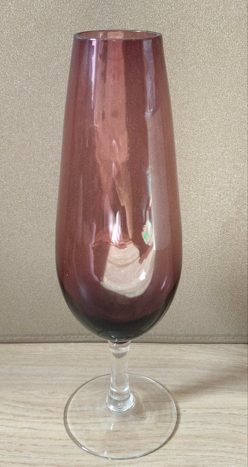 Mooie vintage wijnglas/vaas of met led waxinelichtje, Verzenden
