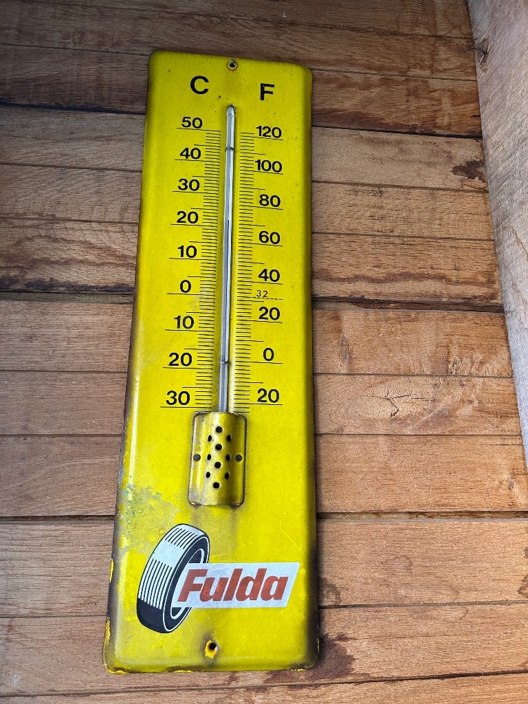 Emaille thermometer van Fulda, Ophalen