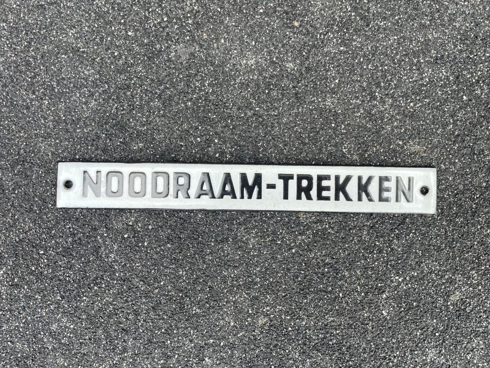 Emaille bordje geen langcat, Ophalen of Verzenden, Reclamebord