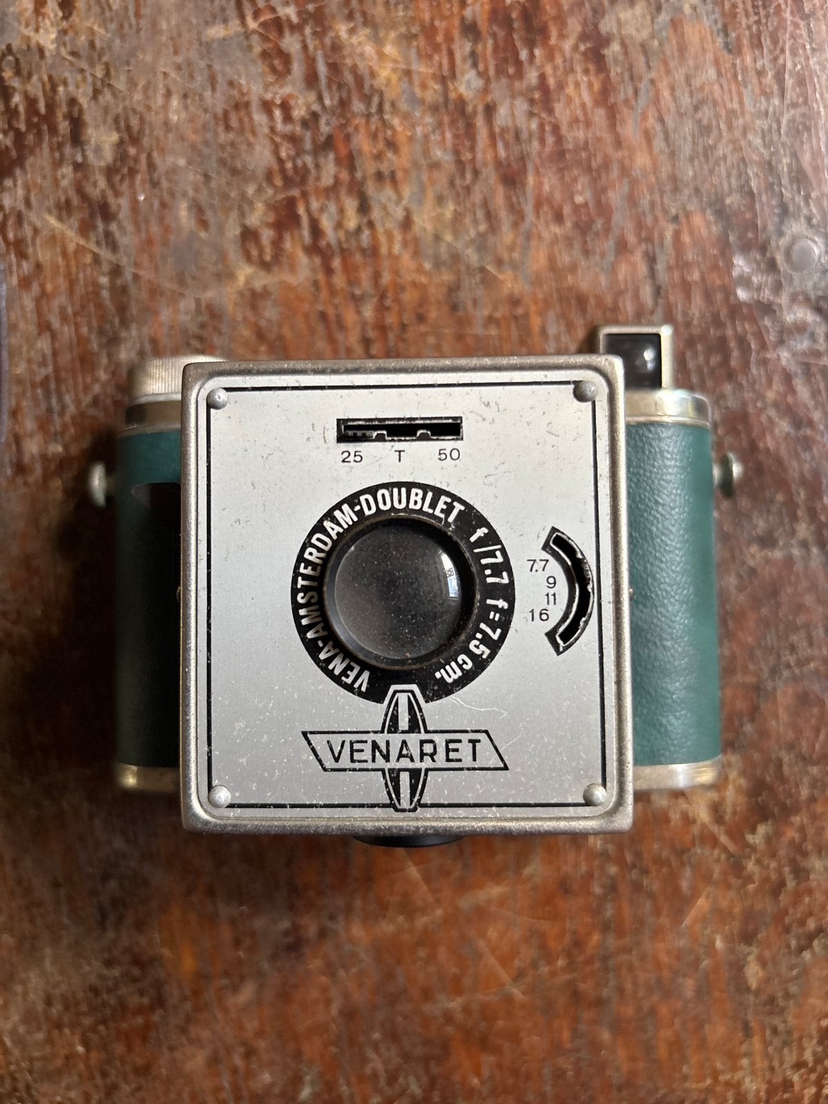 Vintage Venaret camera met leren tasje, Ophalen of Verzenden, Gebruikt, Compact, Overige Merken