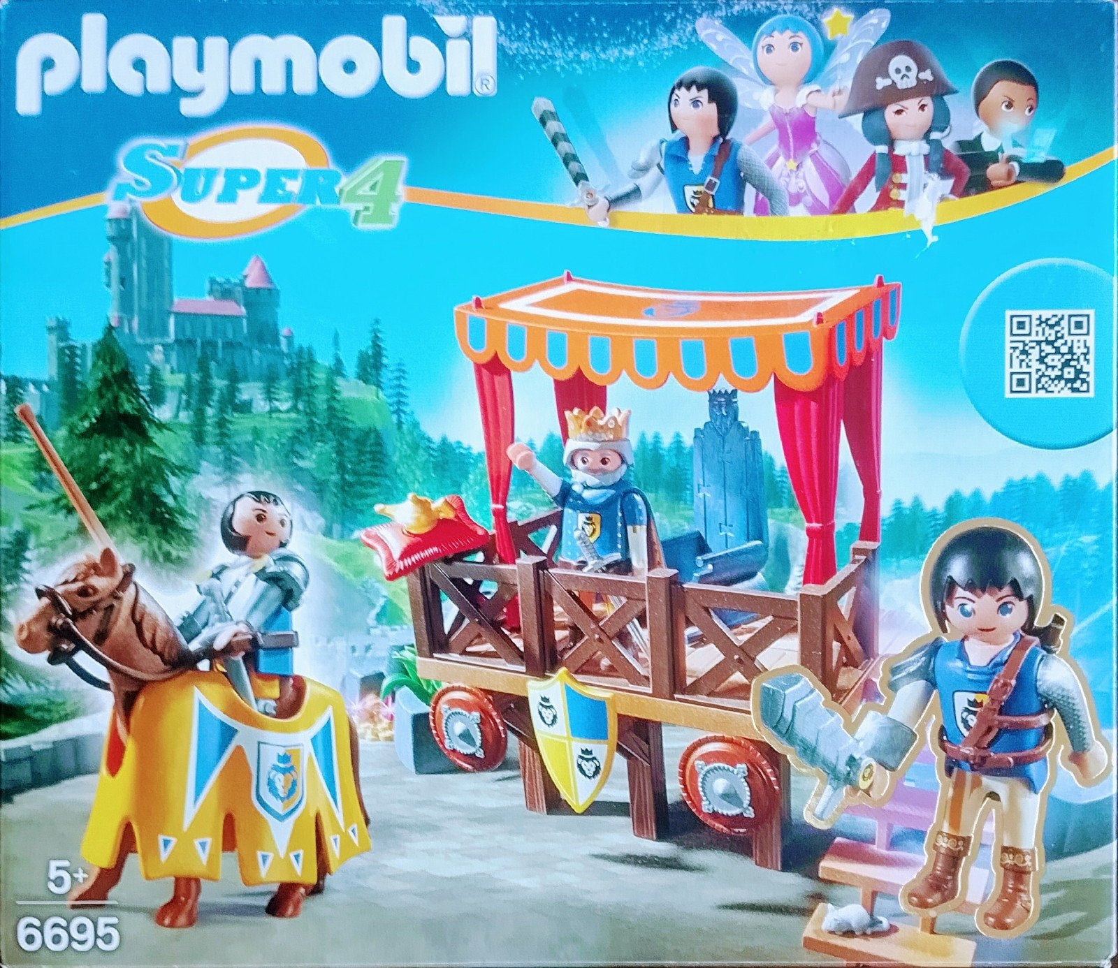 Super 4 Koningstribune Met Alex 6695, Kinderen en Baby's, Speelgoed | Playmobil, Ophalen of Verzenden, Zo goed als nieuw, Complete set