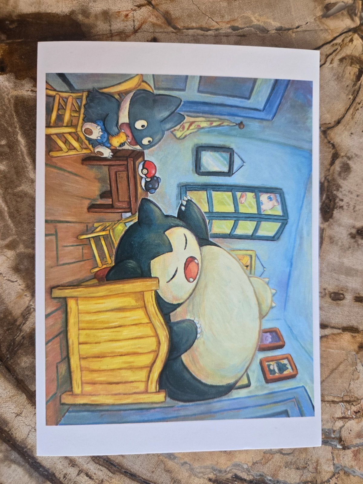 Pokémon x Van Gogh Museum Ansichtkaart Snorlax Munchlax, Ophalen of Verzenden, 1980 tot heden, Ongelopen, Cultuur en Media