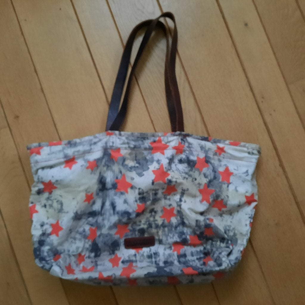 LIEBESKIND tas beige grijs rode sterren, Ophalen of Verzenden, Beige, Handtas