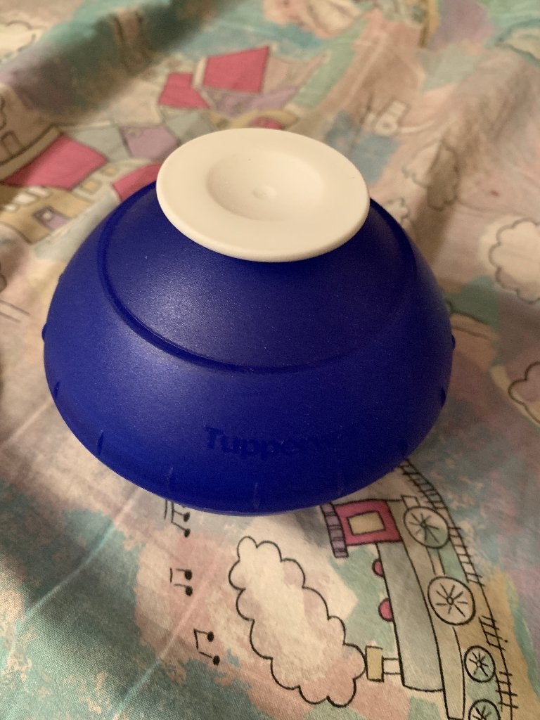 Tupperware slagroomspuit, Gebruikt, Met deksel, Blauw, Overige typen