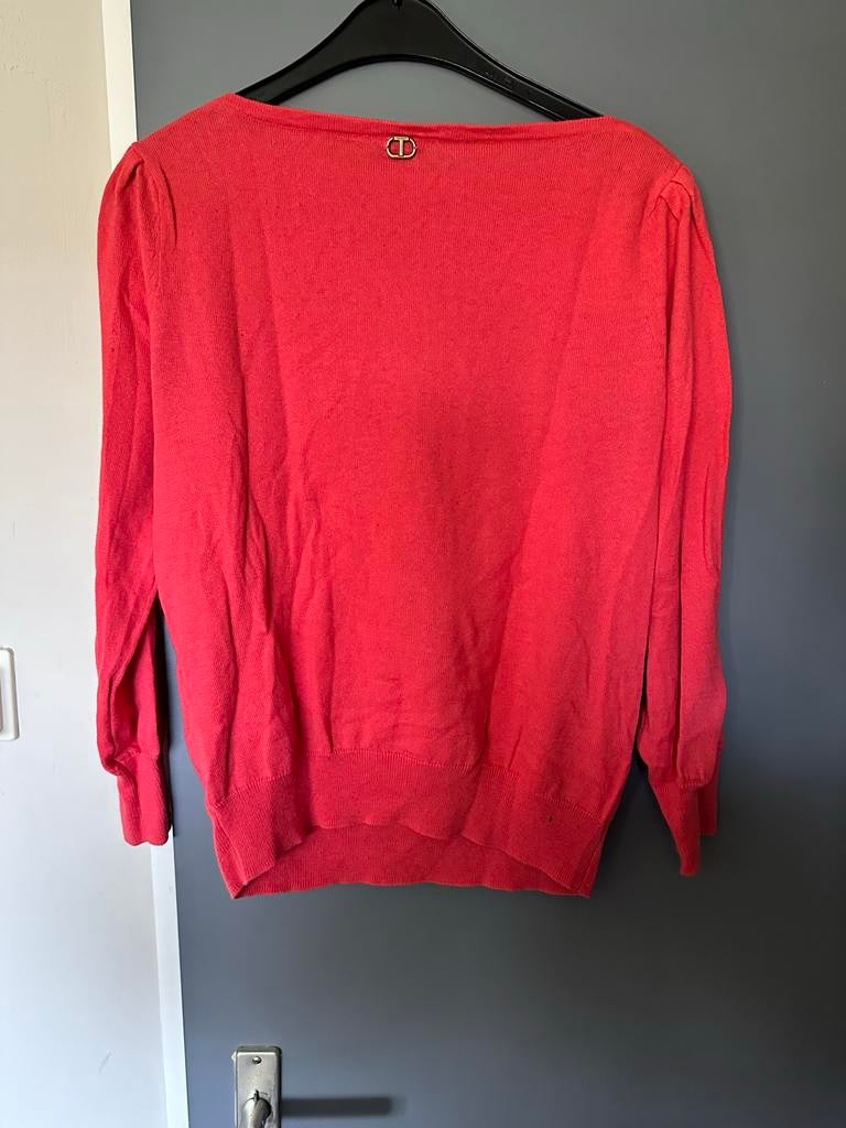 Twinset truitje kasjmier en katoen, Ophalen of Verzenden, Gedragen, Maat 42/44 (L), Rood