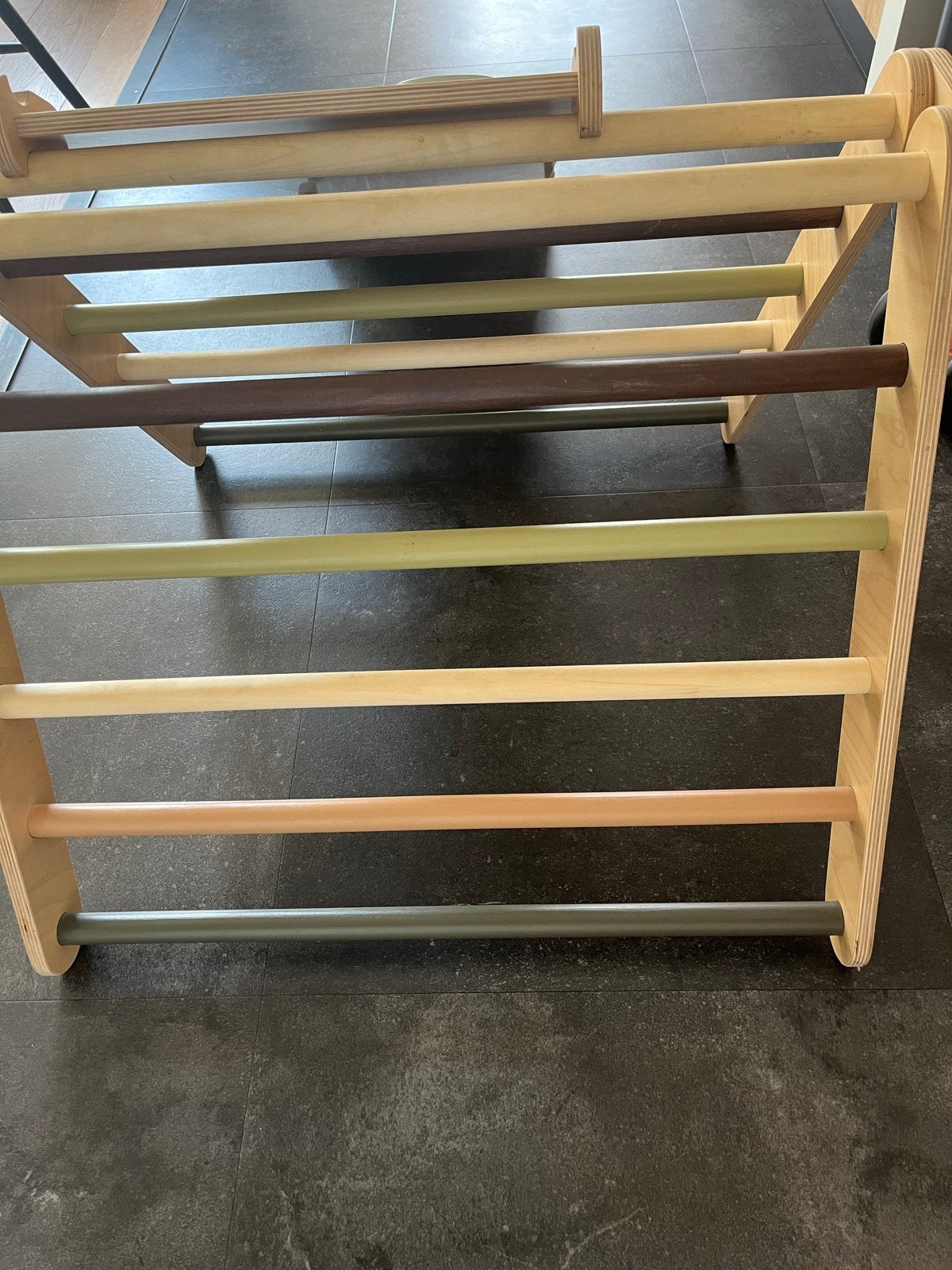 Houten Klimrek met Glijbaan/Klimwand voor Kinderen, Ophalen, Zo goed als nieuw, Glijbaan