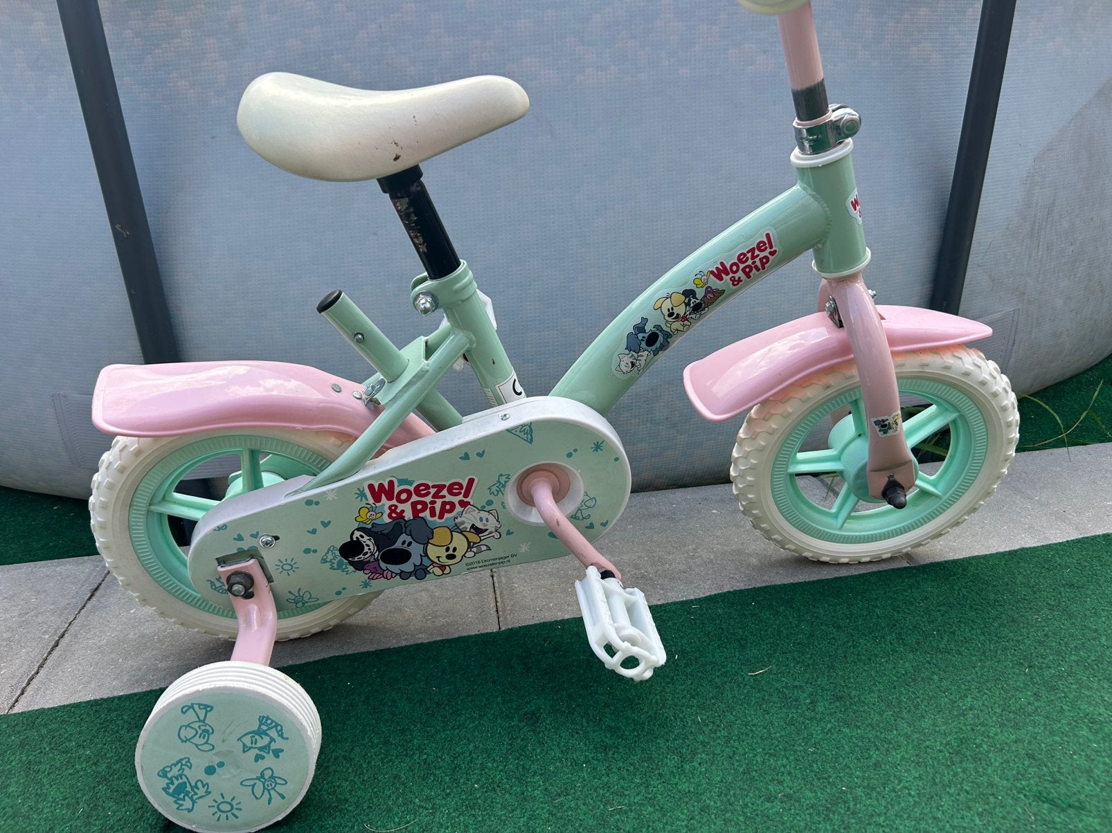 Kinder fiets, Ophalen, Zo goed als nieuw, Minder dan 16 inch, Zijwieltjes