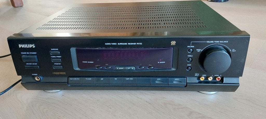 Philips FR732 Stereo Surround Receiver, Ophalen, Zo goed als nieuw, Philips