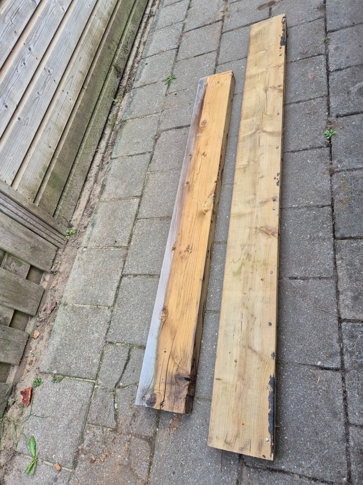 houten balken / palen van hout, Gebruikt, Balk, Vuren, Ophalen
