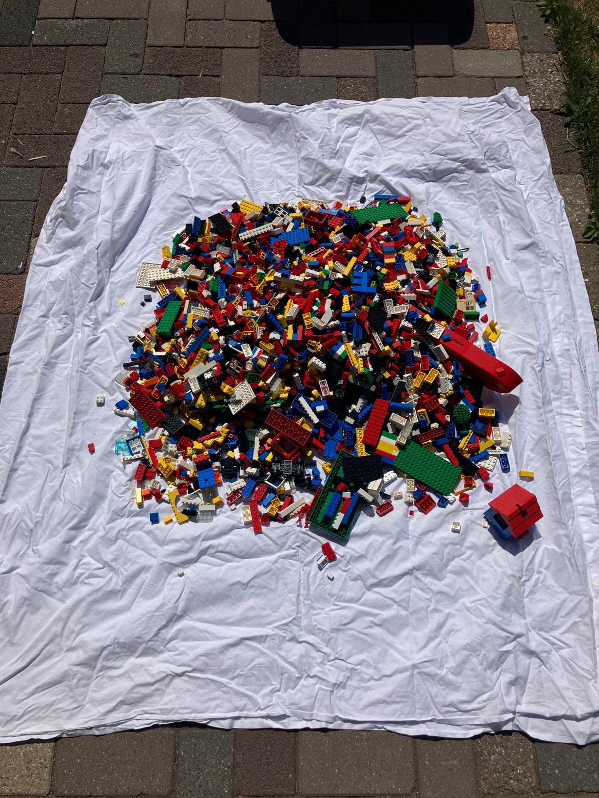Circa 7,5 kg lego stenen met minifigs, Verzenden, Lego, Losse stenen, City