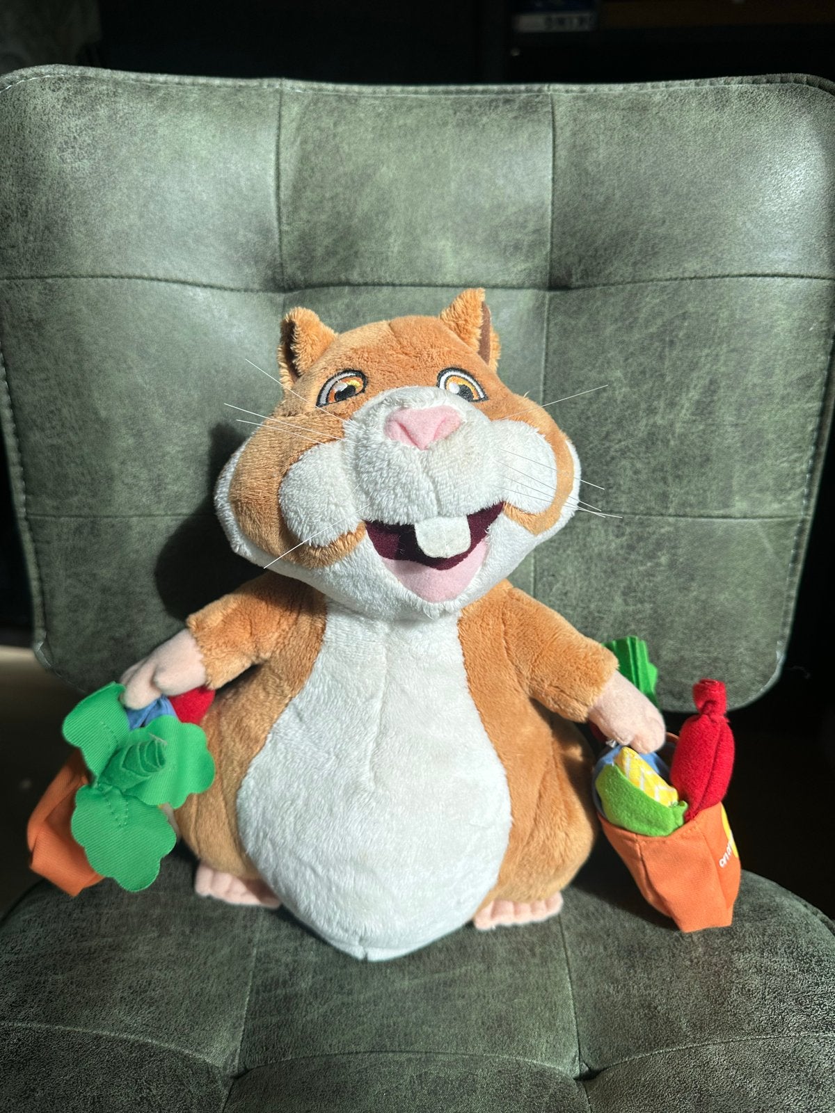 Leuke Hamster Knuffel met Groenten - 28 cm, Ophalen, Gebruikt, Hamster, Middelgroot (20 tot 80 cm)