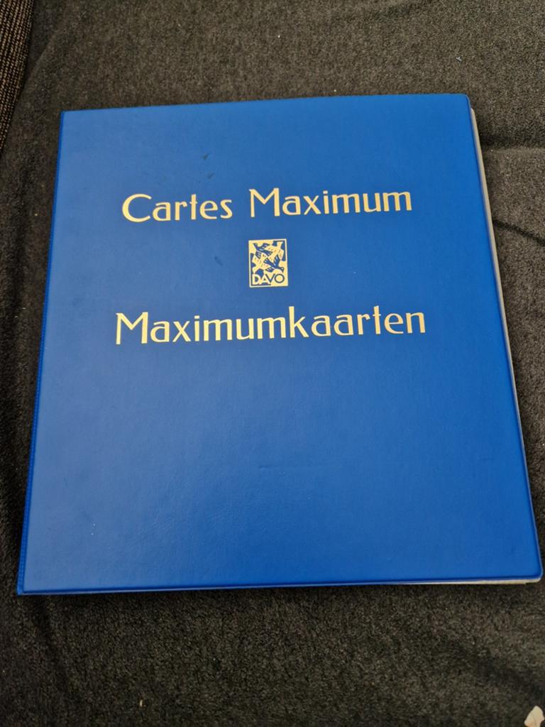 Davo Maximumkaarten verzamelalbum - Blauw, Postzegels en Munten, Postzegels | Toebehoren, Ophalen of Verzenden, Verzamelalbum