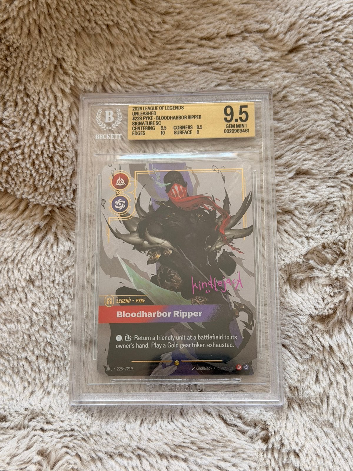 Pyke 228* Signature Beckett BGS 9.5, Ophalen of Verzenden, Zo goed als nieuw, Plaatje