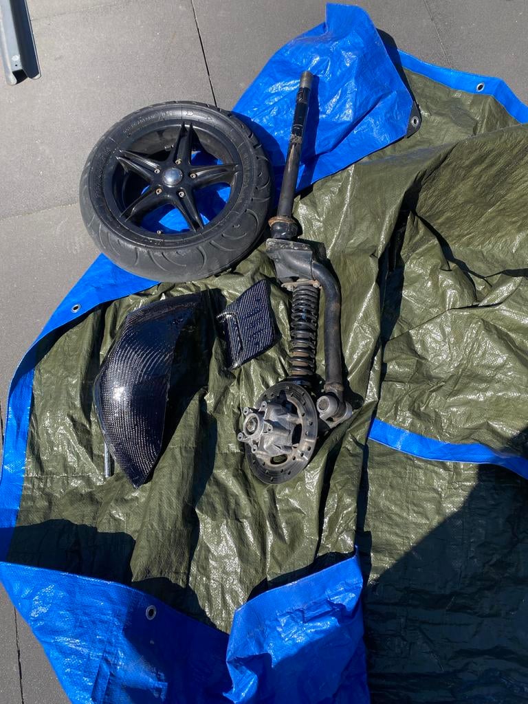 SP vork carbon omgelast, Ophalen of Verzenden, Gebruikt, Overige typen, Piaggio