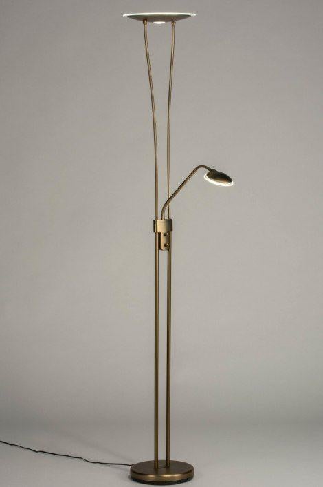 vloerlamp led brons uplighter hoekbank bank leeslamp lamp, Ophalen of Verzenden, Nieuw