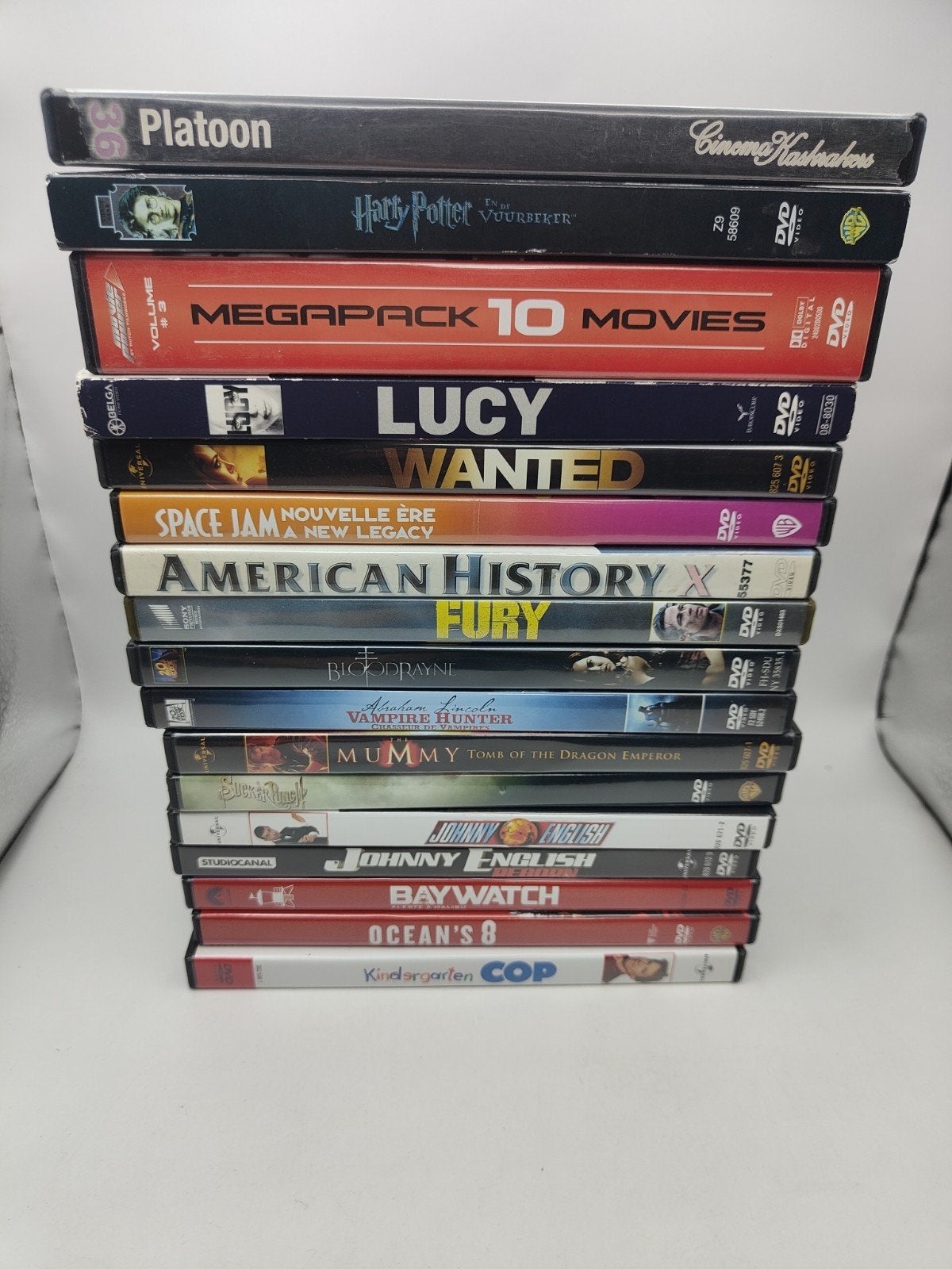 Grote partij diverse DVD films - Actie, Avontuur, Horror, Gebruikt, Vanaf 16 jaar, Inclusief doosje, Nederlands