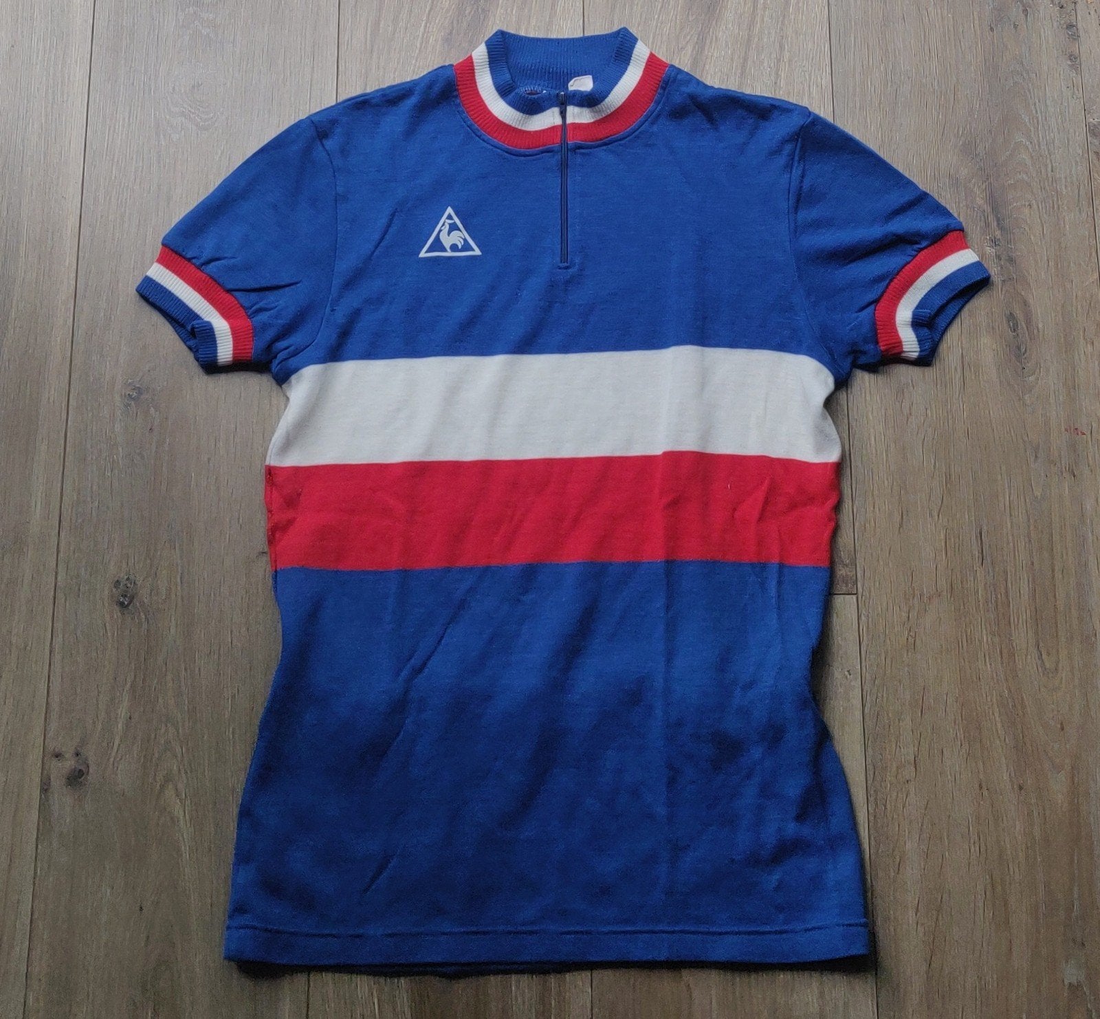 Vintage wielershirt Franse selectie, Sport en Fitness, Wielrennen, Ophalen of Verzenden, Gebruikt, Kleding