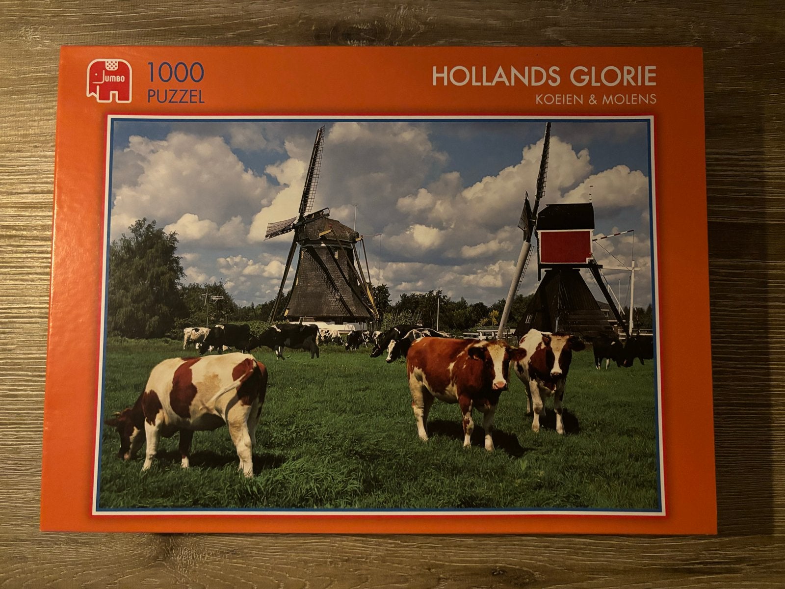Jumbo Legpuzzel 1000 stukjes - Hollandse Glorie Koeien & Mol, Ophalen of Verzenden, 500 t/m 1500 stukjes, Zo goed als nieuw, Legpuzzel