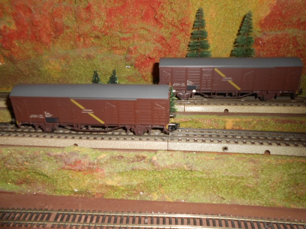 Märklin 4831 2x gesloten goederenwagon OBB Oostenrijk, Wisselstroom, Treinset, Nieuw, Ophalen of Verzenden