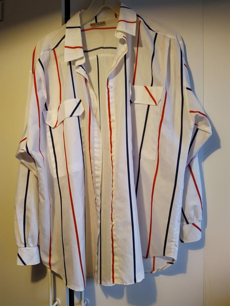 Bloese van Luigi Fioretti, maat L, Ophalen of Verzenden, Zo goed als nieuw, Maat 46/48 (XL) of groter, Rood