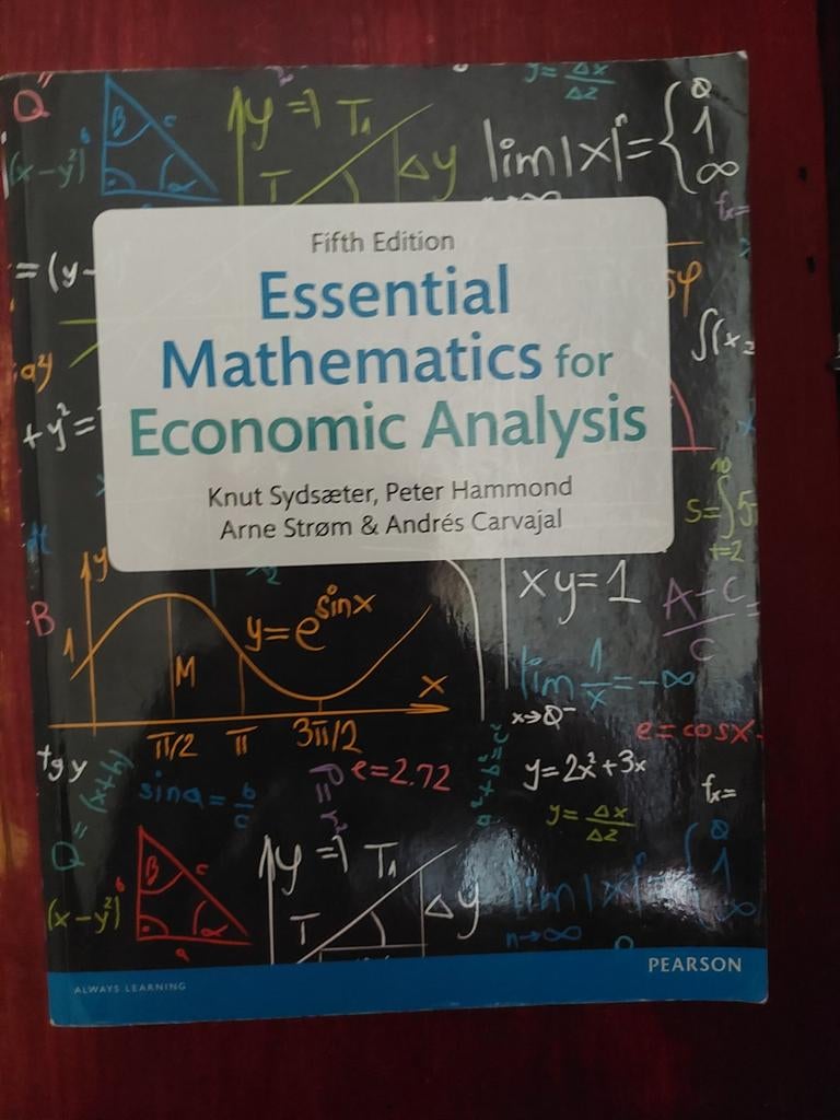 Essential Mathematics for Economic Analysis - 5e, Boeken, Studieboeken en Cursussen, Gelezen, WO, Gamma, Ophalen of Verzenden