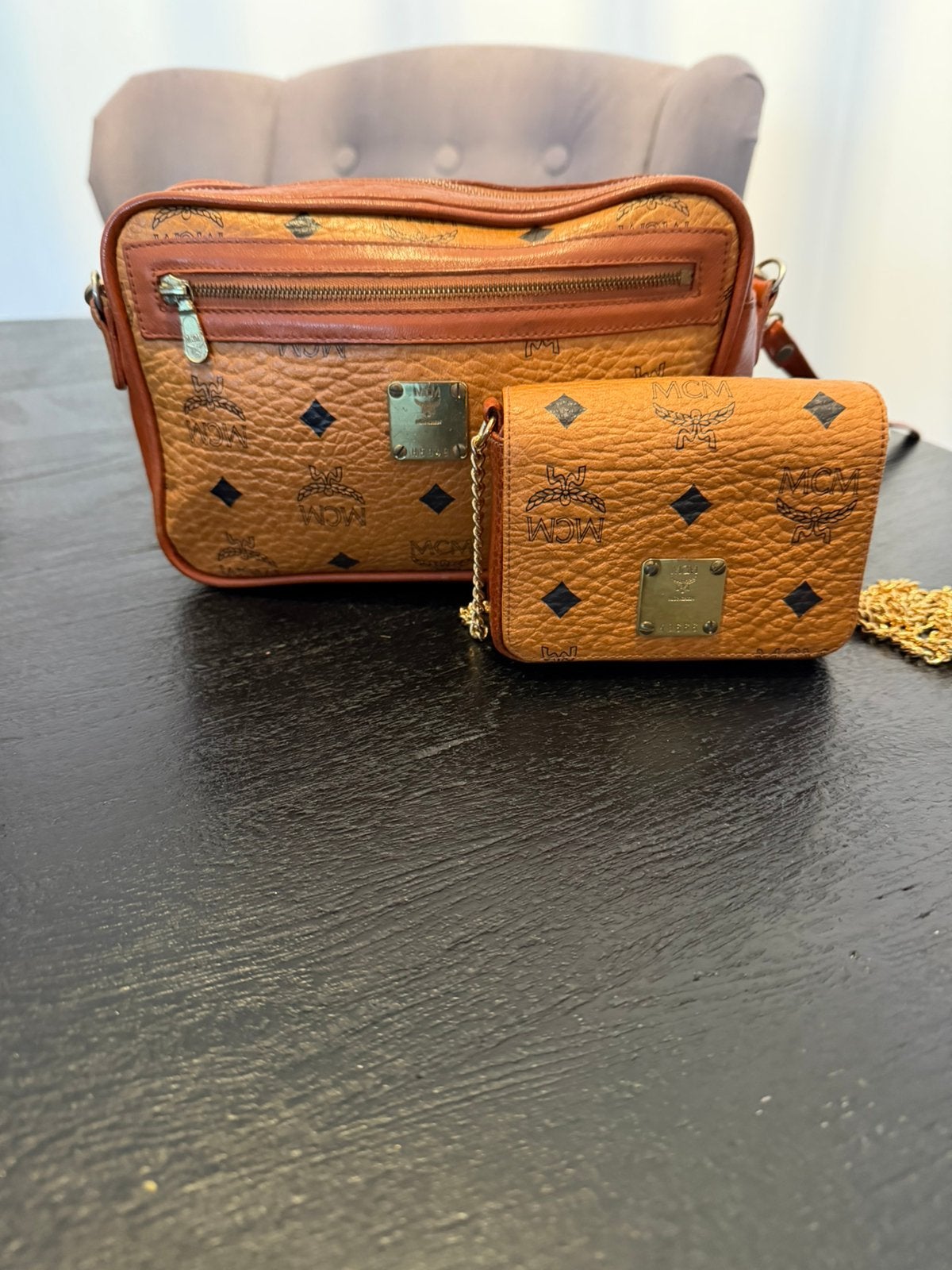 Mcm handtas, Ophalen of Verzenden, Zo goed als nieuw, Hard kunststof, 70 cm of meer