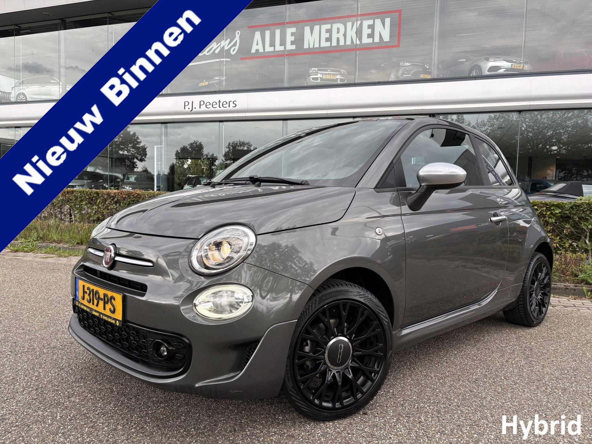 Fiat 500 1.0 Hybrid Rockstar Airco - Apple carplay - Navigat, Auto's, Fiat, Voorwielaandrijving, Stof, Gebruikt, Euro 6